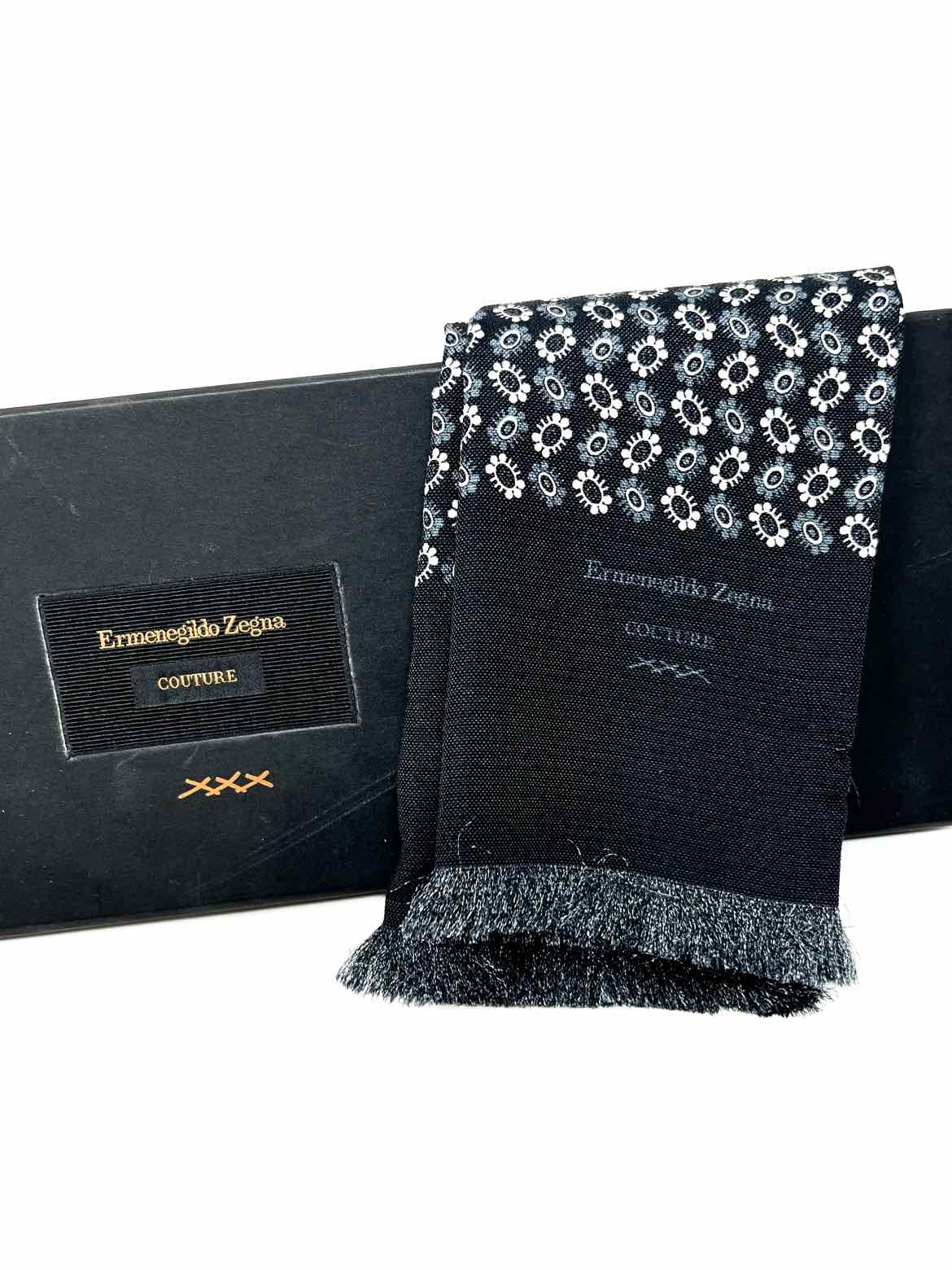 Black Long 40 in Abstract Scarf
