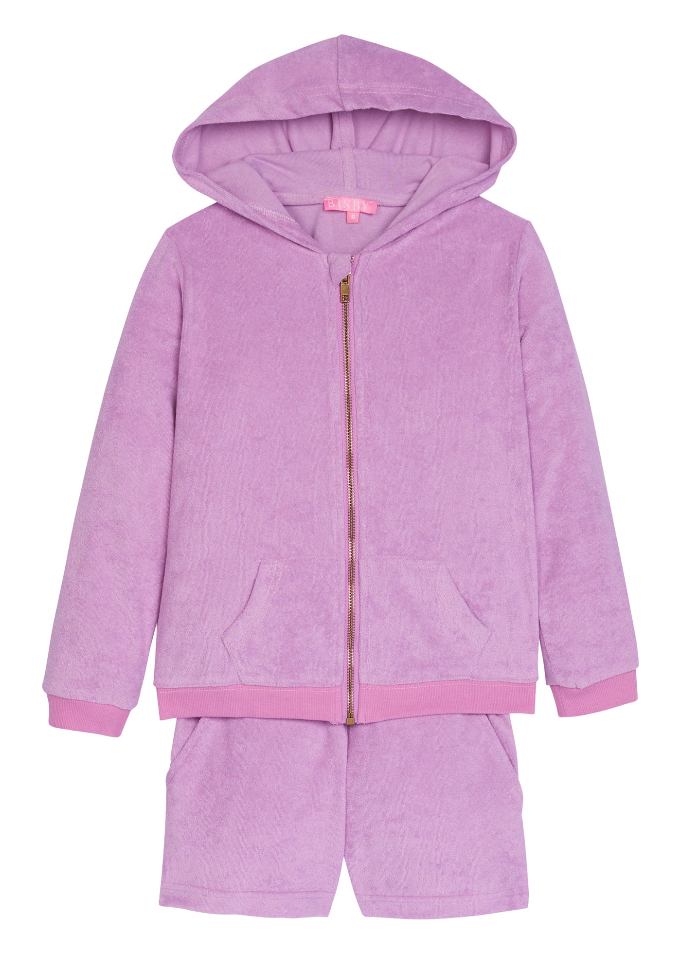 Hoodie Short Set - Lilac Terry