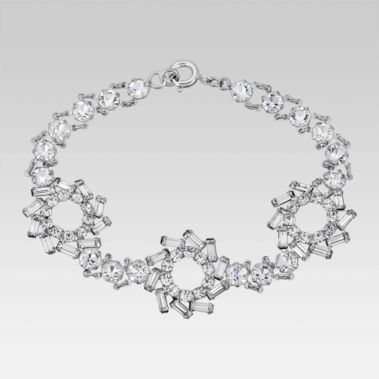 Cyclone Austrian Crystal Link Bracelet 7.5"L