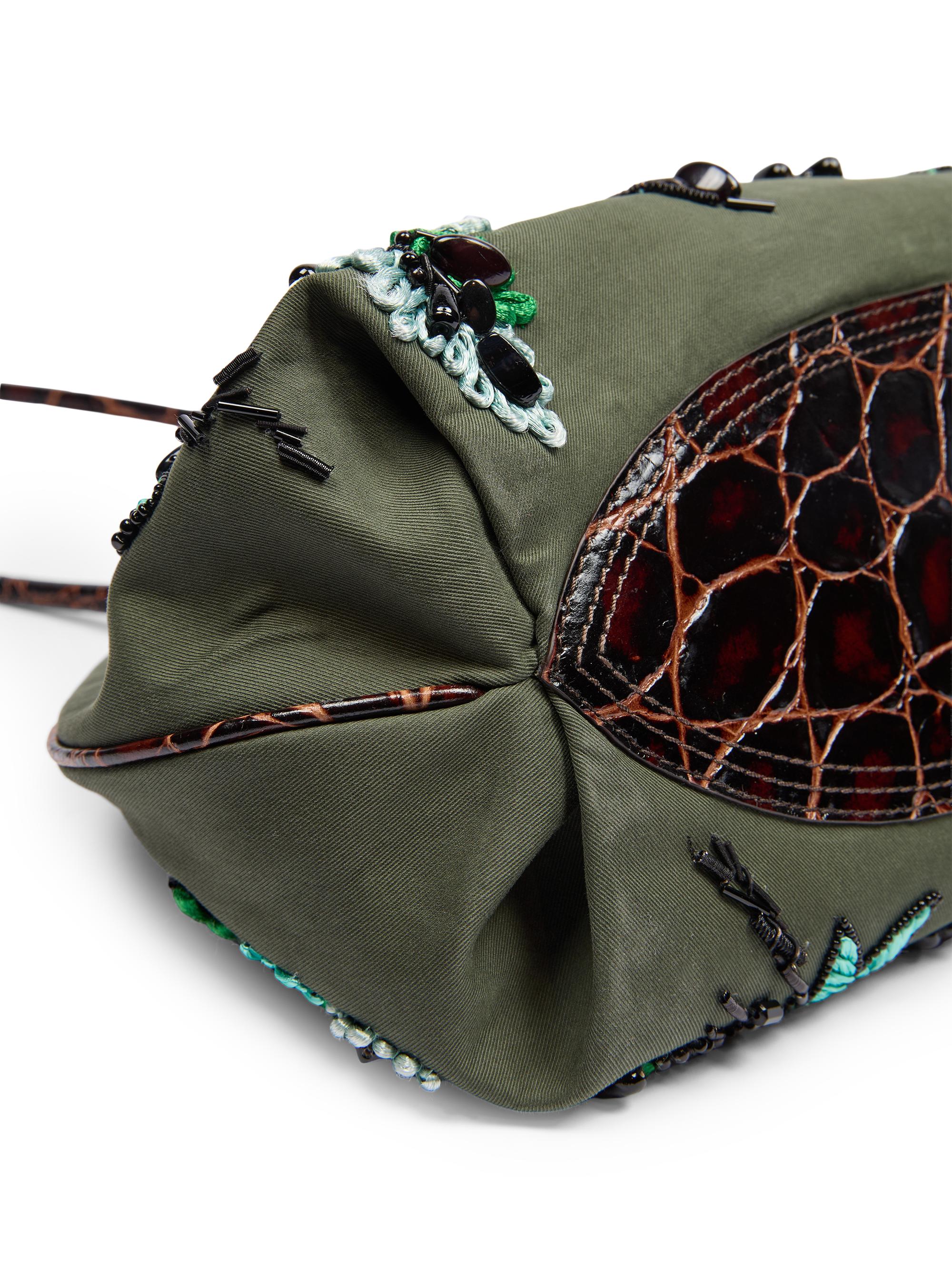 Medium Embroidered Cotton Clutch, image 3 of 8