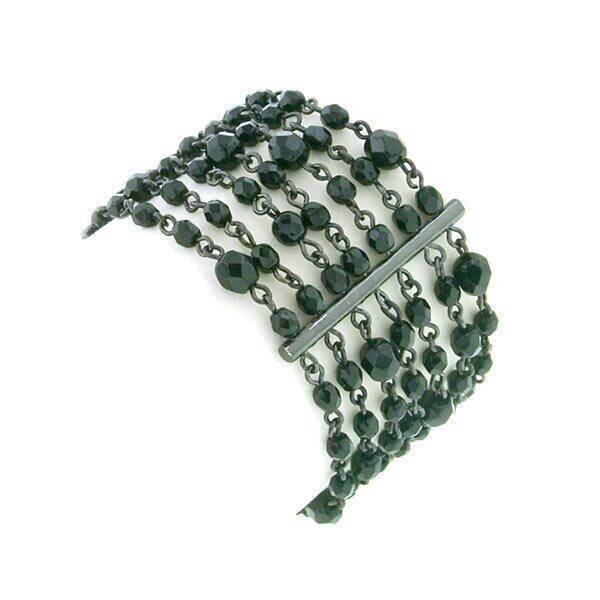 Black Bead Beloved Multi-Row Bracelet