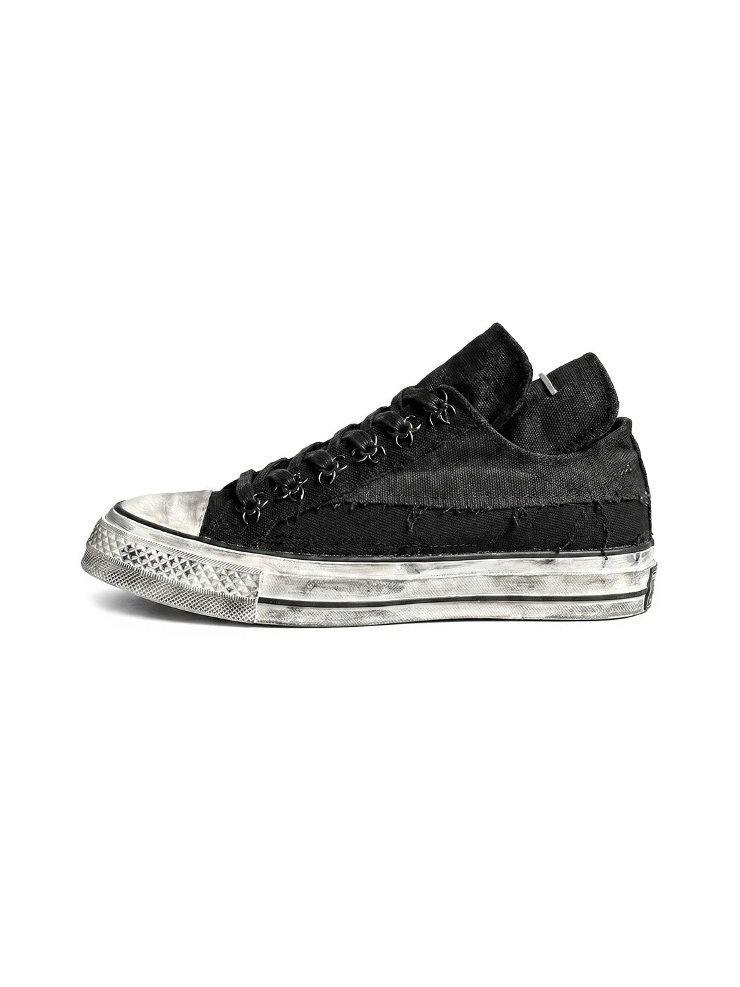 Double Tongue Spring Distressed Canvas Shoes