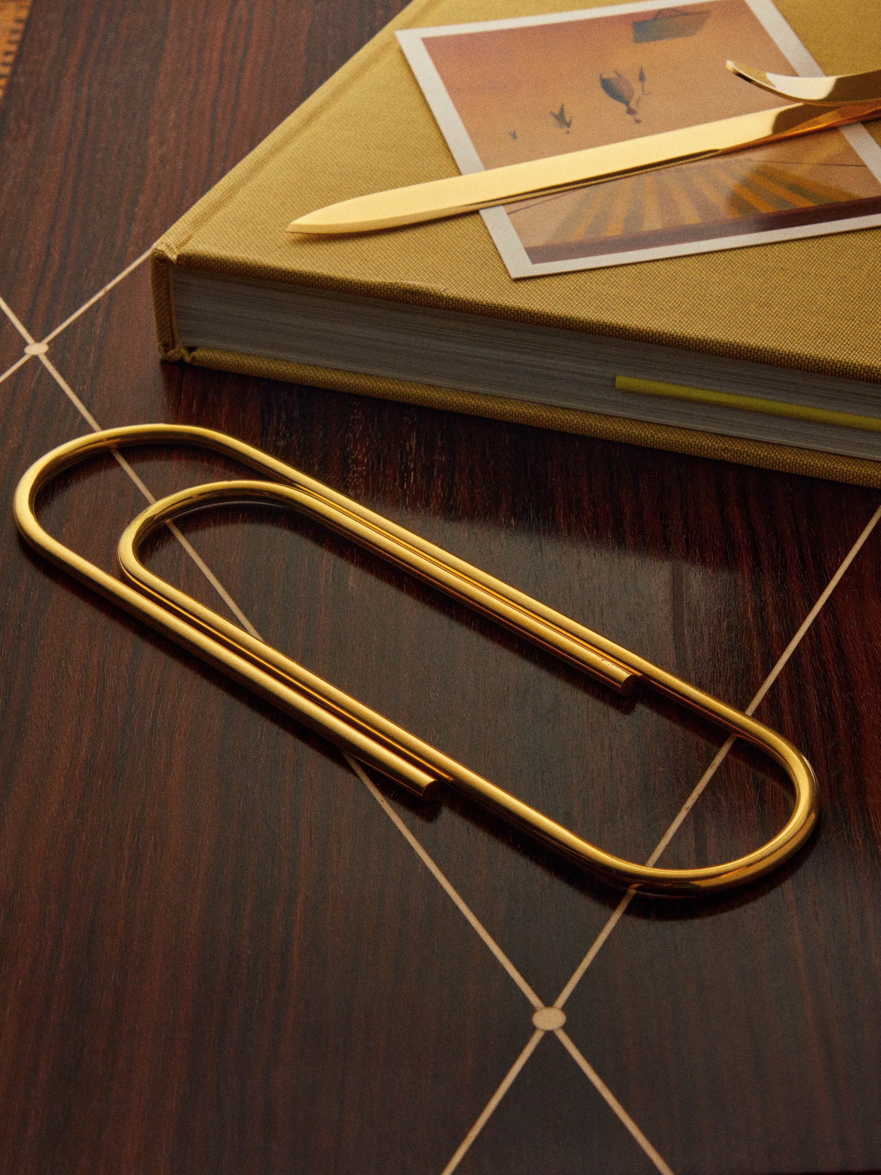 Brass Oversized Paperclip