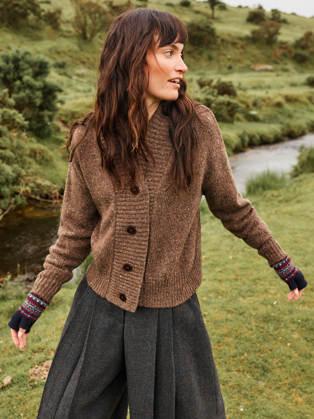 Nep Cropped Shawl Cardigan