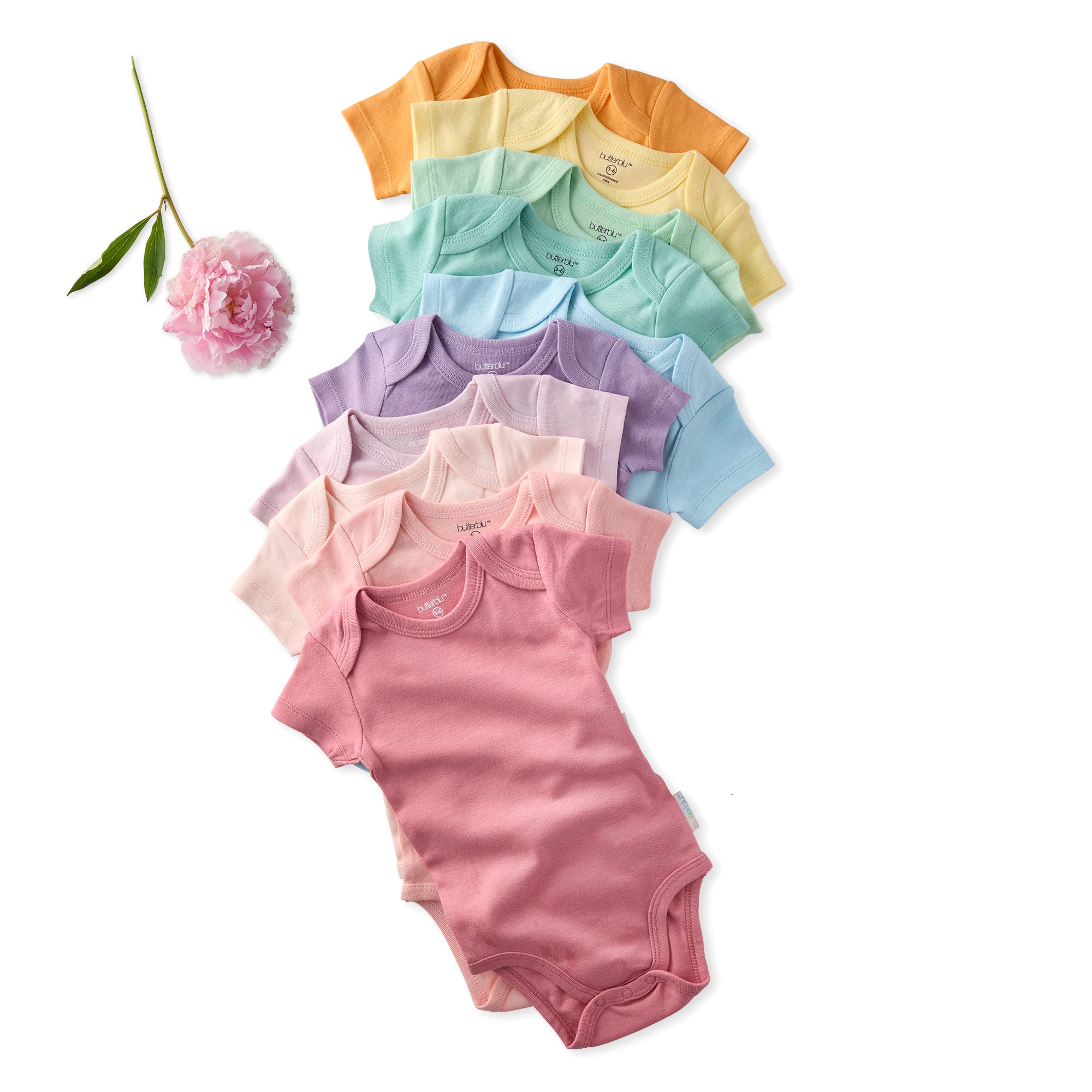 AVERY 10-Pack Short Sleeve Bodysuits