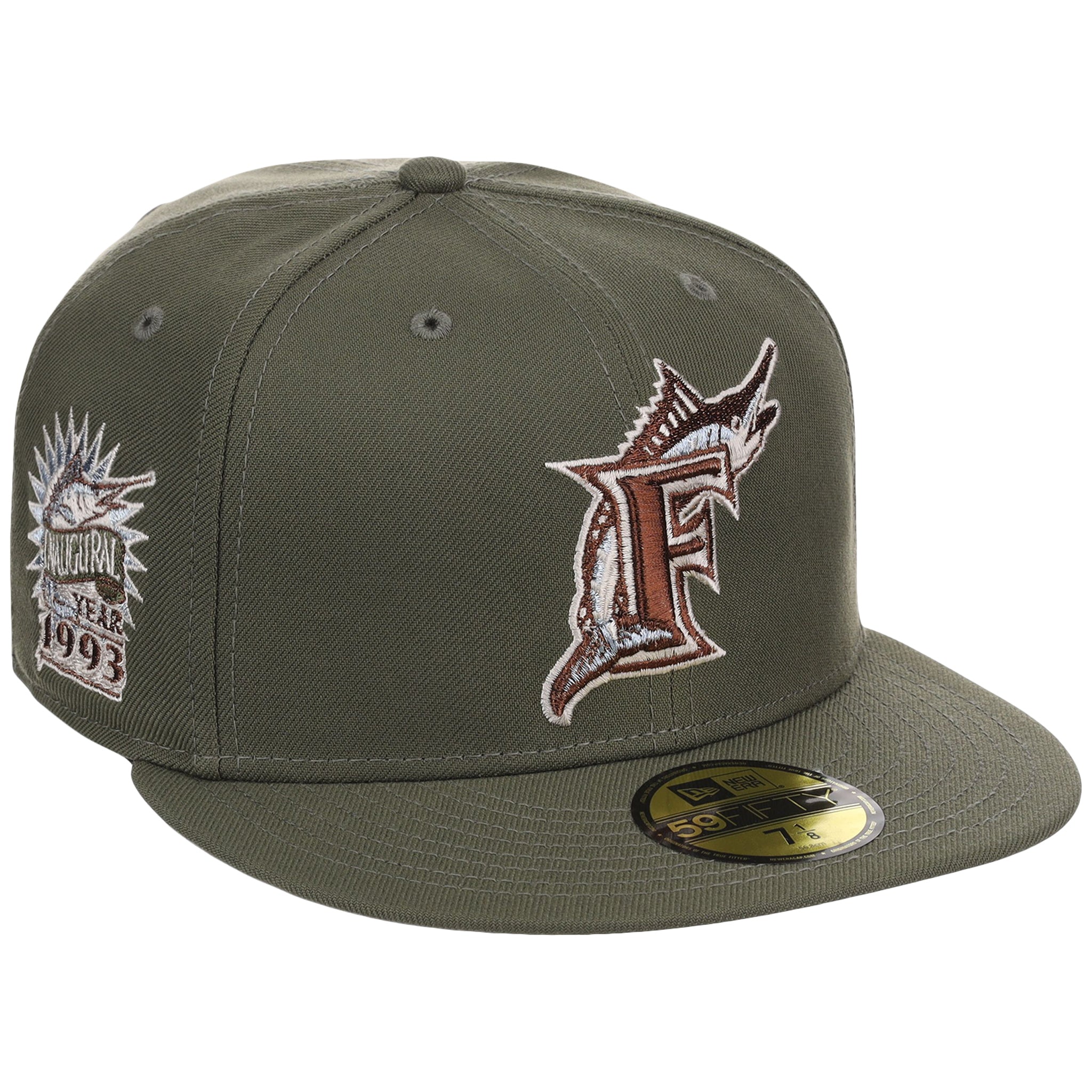 Florida Marlins MLB Olive Alloy New Era 59FIFTY