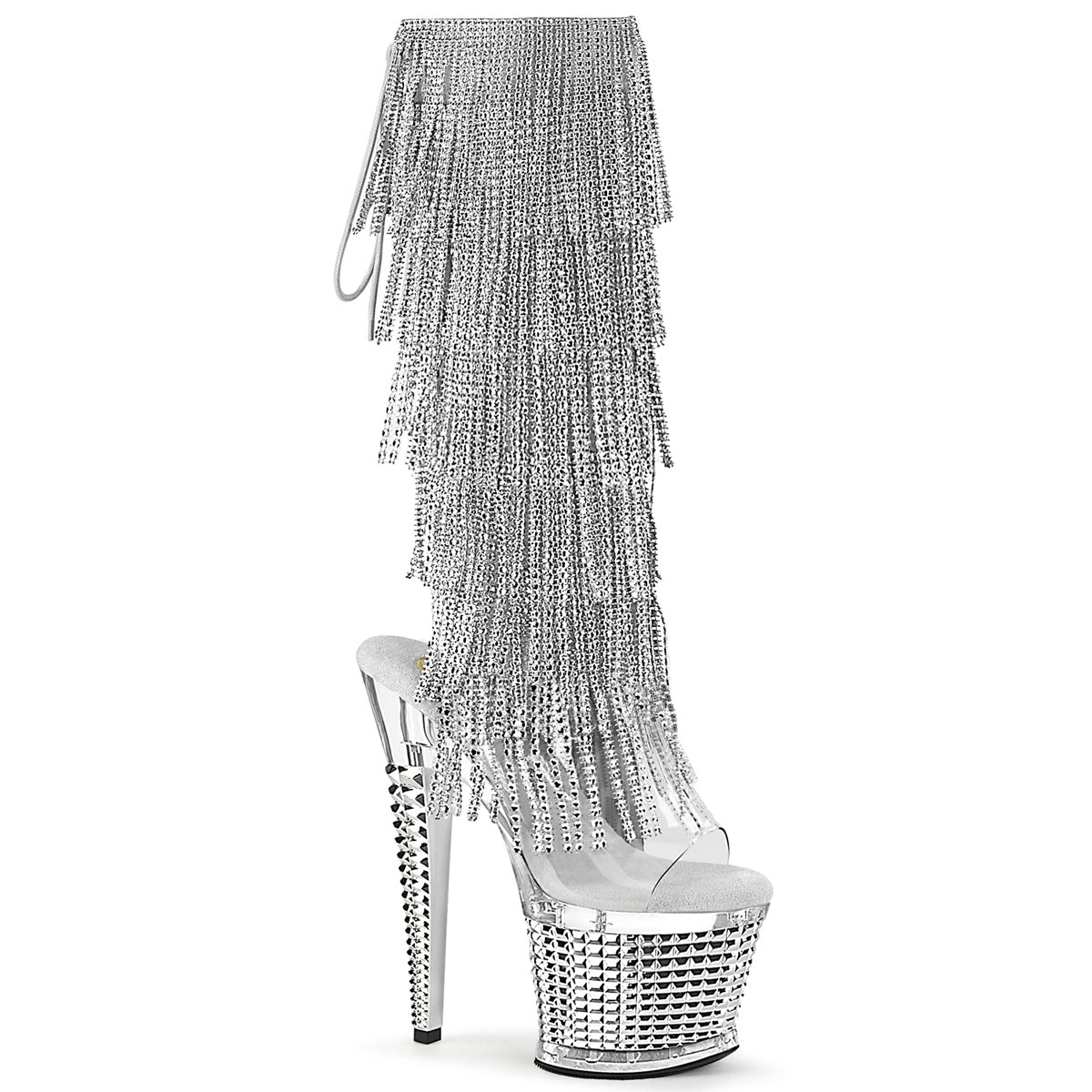 7 Inch Heel SPECTATOR-2017RSF Clear-Silver