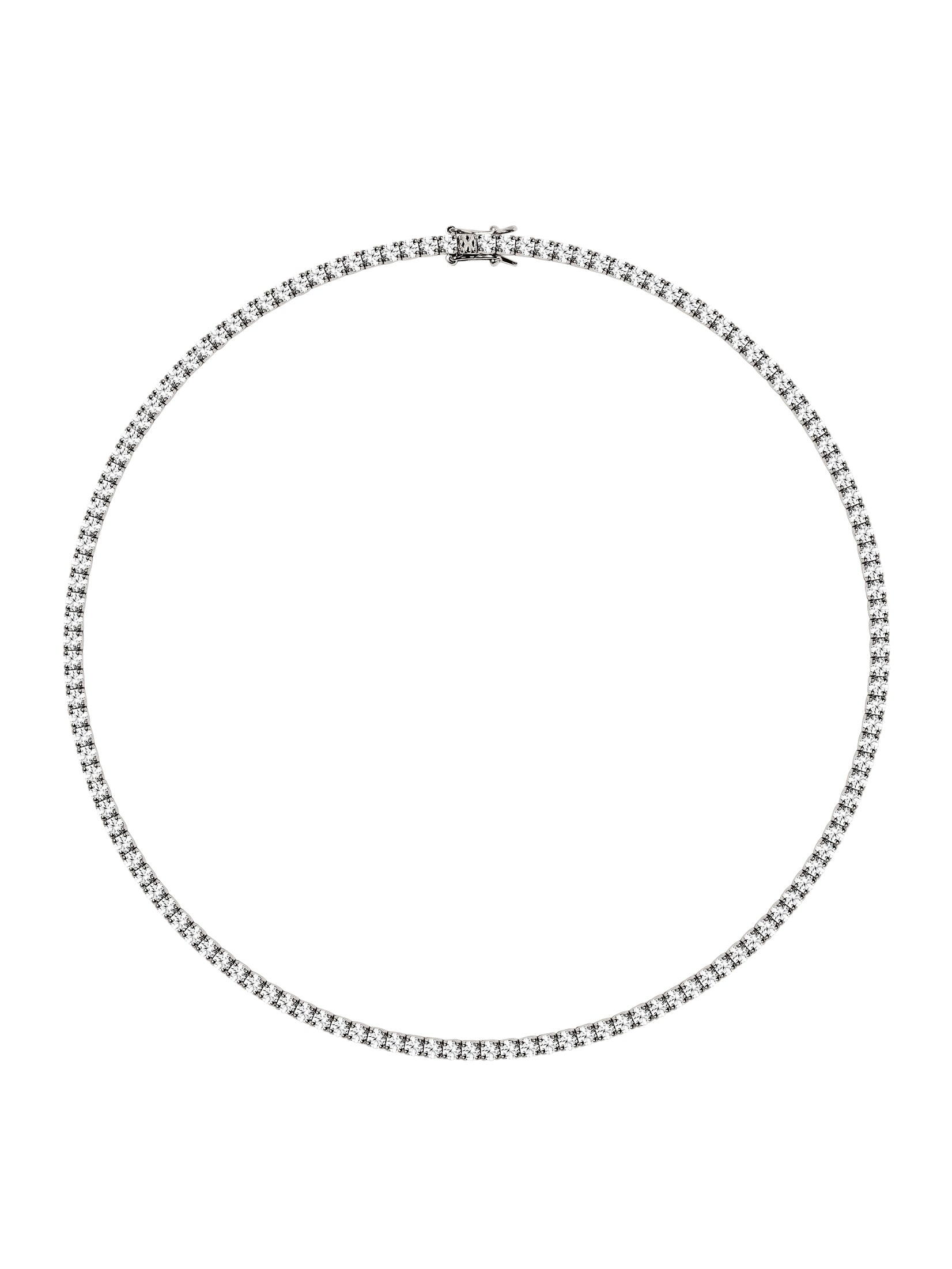 KATE RIVIÈRE NECKLACE IN 3MM LAB WHITE SAPPHIRE, image 2 of 9