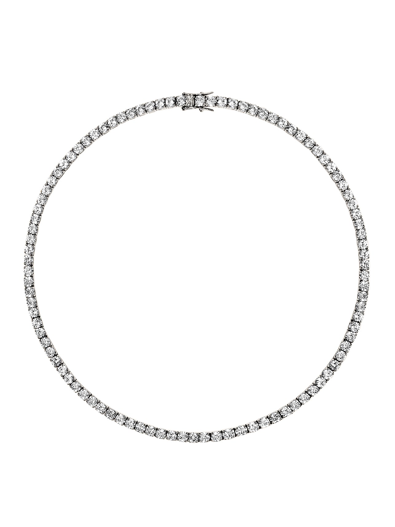 KATE RIVIÈRE NECKLACE IN 3.75MM LAB WHITE SAPPHIRE, image 2 of 12
